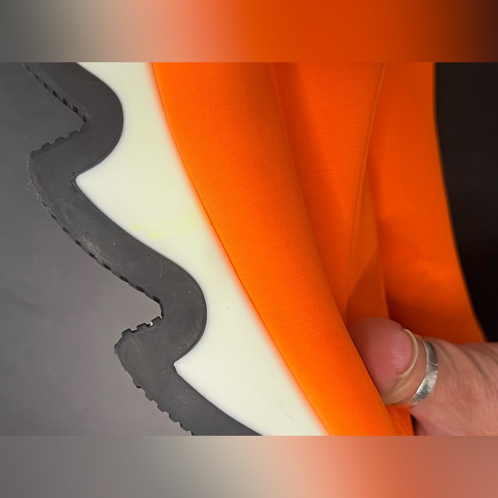 iRi WES I Neon Orange Low Top Vegan Platform Sneakers Neoprene Chunky Shoes - Picture 12 of 15